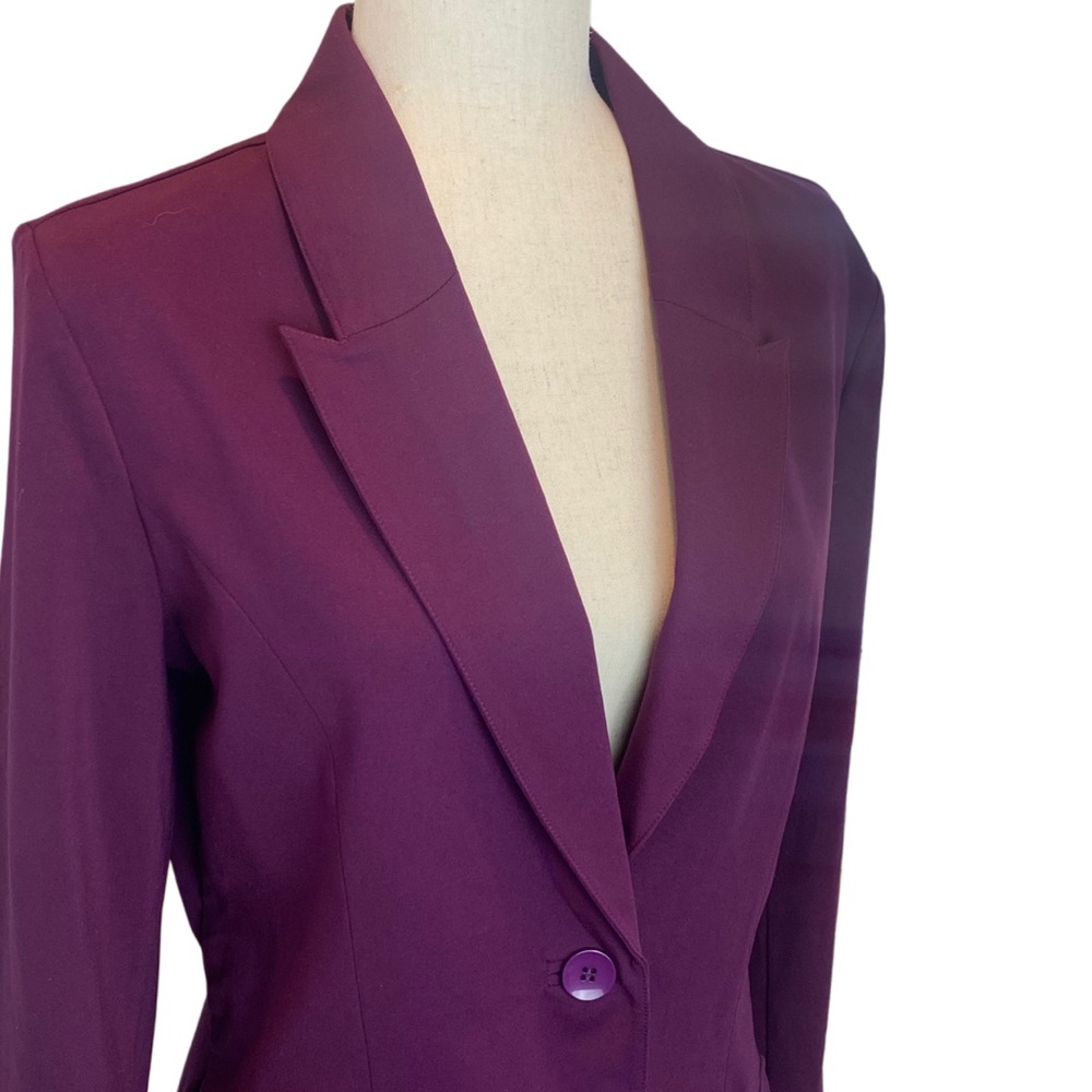 NWT Women’s CAPSULE 121 THE HAILEY BLAZER Plum Size Large - Picture 4 of 8